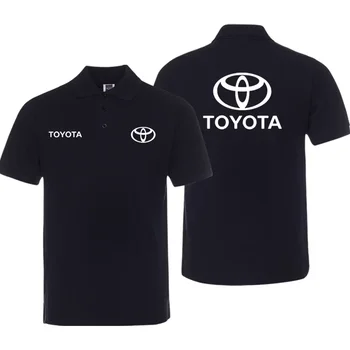 Новая летняя универсальная футболка Toyotas с короткими рукавами, рубашка-поло, рабочая одежда для мужчин и женщин, рабочая одежда с логотипом автомобильного клуба
