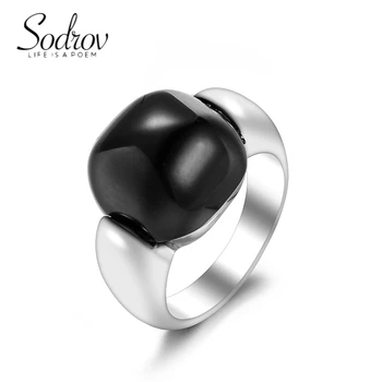 SODROV Винтажные Кольца с камнями черного цвета для женщин, Праздничное кольцо, подарок