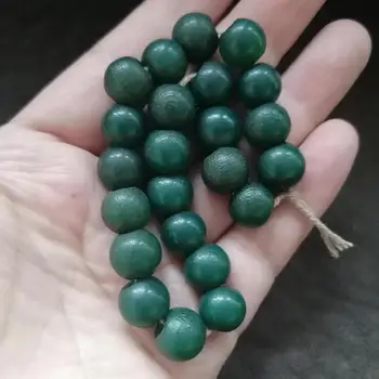 Бусины из натурального зеленого агата для изготовления ювелирных изделий, нитяной браслет 