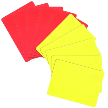 Набор судейских карточек Футбольные Стандартные карточки Красные Желтые судейские карточки Уличное оборудование для тренировки судей на футбольных матчах