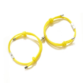 Комплект браслетов с магнитным расстоянием для влюбленных в пару Солнца и Луны 2шт, ювелирные изделия для влюбленных F3MD