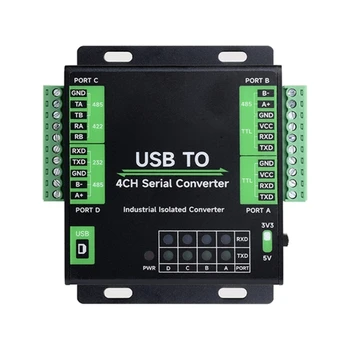 USB-Адаптер Промышленного Изолированного Преобразователя с чипом FT4232HL с Множественной Защитой H7EC