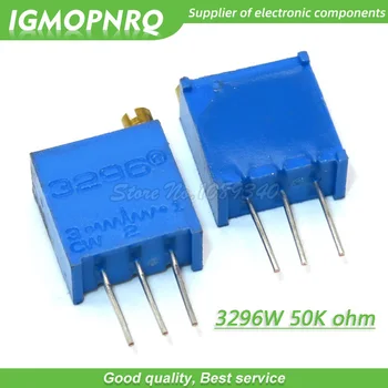 50 шт./лот 3296W-1-503LF 3296W 503 50K ом С верхним регулированием, Многооборотный Потенциометр-Триммер, Высокоточный Переменный Резистор