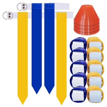 Флаговый Футбольный набор Комплект Футбольных Ремней на 10 Игроков Флаговые Футбольные Ремни И Набор Флагов ПВХ