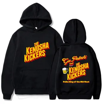 Одежда с принтом Kenosha Kickers, Винтажная/ ретро Повседневная толстовка 90-х, Осенняя флисовая толстовка для мужчин/ женщин, свободный удобный пуловер