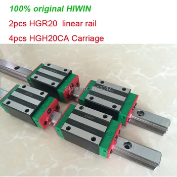 2 шт линейная направляющая 100% Оригинал HIWIN HGR20 - 650 700 750 800 мм с 4 шт линейная каретка HGH20CA или HGW20CA