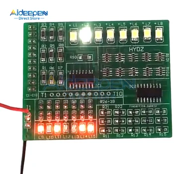 Электронный комплект DIY 15LED Color Light Controller Kit SMD Component Для Пайки Проекта Practice Suite Board Module Обучение Сварке