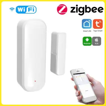 WiFi/Zigbee Smart Door Window Alarm Smart Window Detector Дистанционное Управление приложением Vioce Магнитный Датчик Google Home Alexa