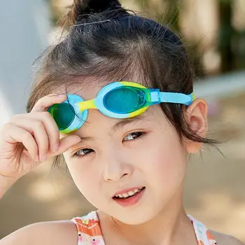 Модные Плавательные Очки Регулируемая Четкость ПК Детские Плавательные Очки Силиконовые Плавательные Очки для Дайвинга