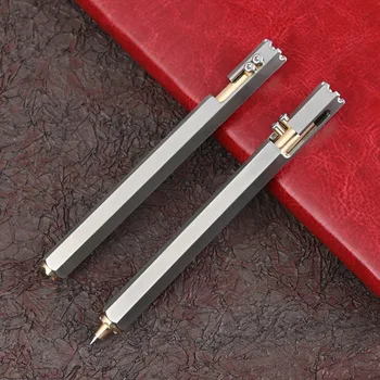 EDC, Тактическая ручка с шестигранным болтом из нержавеющей стали, Латунная Бизнес-ручка для подписи, шариковая ручка, Защитная ручка, инструмент для разбивания окон