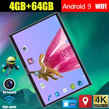 4G Android 9,0 планшет для звонков 10,1 дюймов 4 ГБ ОЗУ 64 ГБ ПЗУ Тройные камеры WIFI двойная карта обучения обучающая игра планшетный ПК
