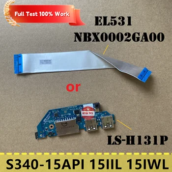 Для ноутбука Lenovo IdeaPad S340-15API S340-15IIL S340-15 S340-15IWL USB-плата Плата Кнопки включения Питания или кабель LS-H131P EL531