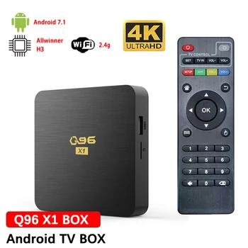 Q96 X1 Smart TV Box Allwinner H3 Четырехъядерный 2.4G WIFI 4K телеприставка Медиаплеер H.265 Домашний кинотеатр