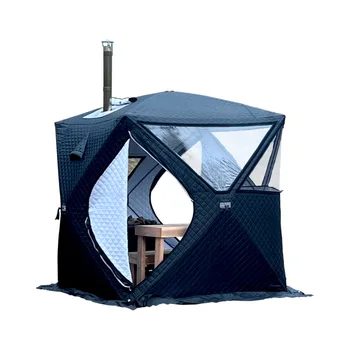 Походная палатка с Дымоходным Отверстием и Снежной юбкой, Для купания, Согревающая, Большой Размер, на 3-4 человека, 180x180x210 см