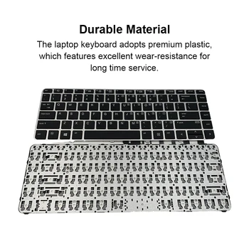 Клавиатуры Устройство ввода Без ручки Офисный ноутбук для быстрого набора текста Замена клавиатур для HP EliteBook 840G3 США