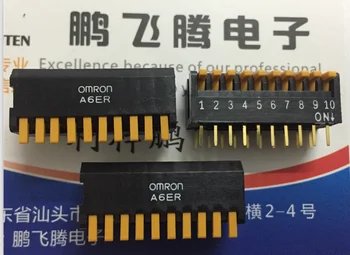 1ШТ Япония A6ER-0104 кодовый переключатель набора номера 10-позиционный тип клавиши пианино кодовый переключатель бокового набора с интервалом 2,54
