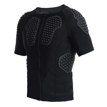 Мужская Защитная компрессионная рубашка для футбола и бейсбола с защитой ребер груди