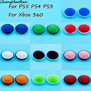 2 предмета Для PS3/PS4/PS5/Xbox360 Игровой контроллер, джойстик, ручка для большого пальца, футбольный логотип, силиконовая ручка, шляпа, защитная оболочка