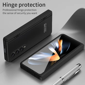 Противоударный Защитный Чехол Из Прочного Стекла для Samsung Galaxy Z Fold 5 Fold5 Fold4 Fold 4 5G Аксессуары Для Телефонов Шарнирные Чехлы