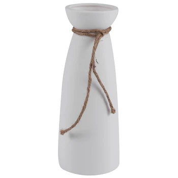 Белая керамическая ваза В минималистском стиле, современное украшение для дома, фарфоровая ваза матового дизайна (стиль B)