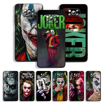 Чехол для Телефона Happy Face Joker Для Xiaomi POCO M5S M5 M3 X4 X3 X2 F4 F3 F2 F1 C3 GT NFC Pro Черный Силиконовый Чехол