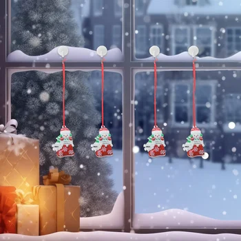 Первое рождественское украшение ребенка 2023 Снеговик Снежный Детский чулок Подвесные елочные украшения Красный