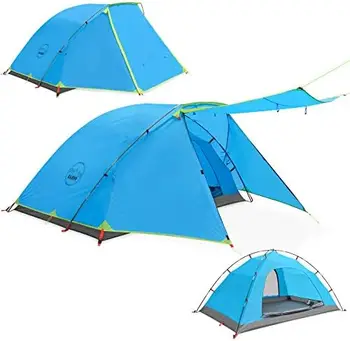 Палатка для кемпинга на одного человека, водонепроницаемые семейные Большие палатки на 2/4 человека, простая установка Палатки с крыльцом, двухслойная
