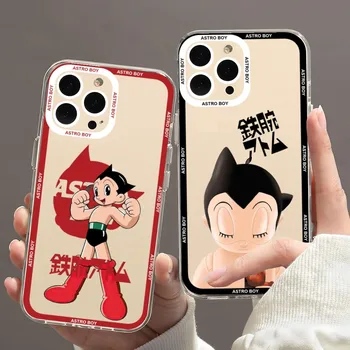 Чехол для телефона Astro Boy Anime для iPhone 11 12 Mini 13 14 15 Pro Max с прозрачной оболочкой