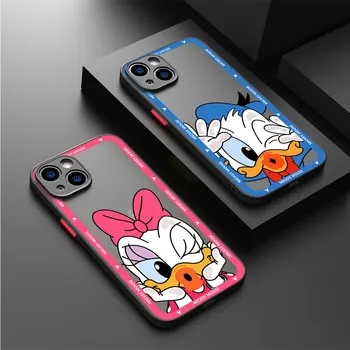 Чехол Donald Daisy Duck Для Apple iPhone 11 14 15 13 12 Pro 7 XR X XS Max 8 Plus 6 6S SE 2022 14Pro Черный Матовый Чехол Для Телефона