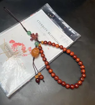 Цепочка для мобильного телефона из сандалового дерева Xiaoye Креативный браслет Веревка для подвешивания мобильного телефона Мужская и женская подвеска на запястье Короткая подвеска