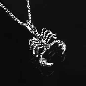 Ювелирные изделия из нержавеющей стали, крутые мужские и женские подвески, модный знак из титановой стали, ожерелье в стиле хип-хоп Scorpions