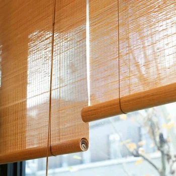 Бамбуковый занавес роликовый занавес дверной занавес перегородка новый китайский стиль летний японский затемняющий занавес уличная чайная комната для дома
