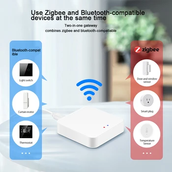 Многорежимный Беспроводной Шлюз Tuya ZigBee 3.0 Smart Gateway Приложение Smart Life с дистанционным управлением Работает с Alexa Home