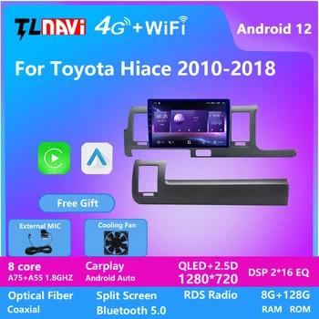 Автомобильный мультимедийный плеер для Toyota Hiace 2010-2018 RHD-радио, GPS-навигация, видео, Android Auto Carplay