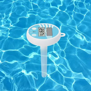 Плавающий Цифровой Термометр Для Бассейна На Солнечной Энергии Открытый Термометр Для Бассейна Водонепроницаемый ЖК-Дисплей Спа-Термометр