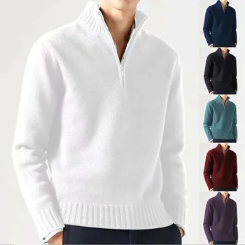 2023, новый осенне-зимний мужской вязаный утолщенный мужской шерстяной вязаный теплый свитер