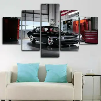 Chevelle Classic Car 5 Шт. холст Настенный Художественный Принт Плакат Домашний Декор HD Печать Фотографий Без Рамки 5 Панелей Декор комнаты