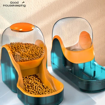 Дозатор воды для домашних животных объемом 3,8 л, автоматическая кормушка для кошек, пластиковая бутылка для воды для собак, миска для кормления кошек и собак