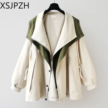 Длинный тренч с талией 2023, новая корейская версия нового женского весенне-осеннего повседневного модного пальто-футляра высокого качества.