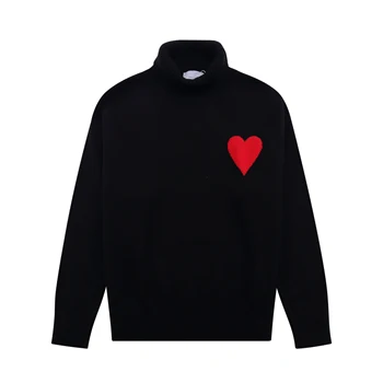 Новый осенне-зимний кашемировый свитер love A с жаккардовым логотипом, водолазка, пуловер с высоким воротом, модный кашемировый свитер для мужчин и