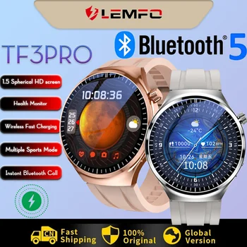 LEMFO TF3PRO Смарт-часы 1,5 Дюйма Для Мужчин Женщин Bluetooth Вызов Спортивные Умные Часы 2023 Монитор Здоровья IP67 Беспроводная Зарядка PK Ultra 8