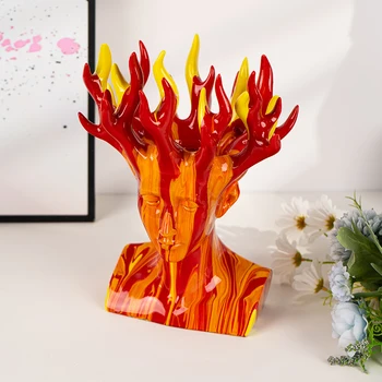 Креативный Художественный спрей Цвета Абстрактного пламени, Моделирующая статуя девушки, Украшение дома, Винный шкаф, Настольная мебель для дома, Декор, Подарок