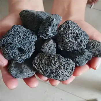 Оригинальный фильтрующий материал для ароматерапии из черного вулканического камня SPAR, дно коврика для садового пейзажа, украшение из черного цветочного горшка