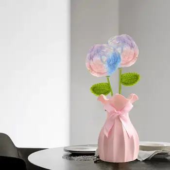 Элегантная ваза для цветов, ваза для сухих цветов, стильные небьющиеся вазы для современного декора рабочего стола с имитацией сухих цветов