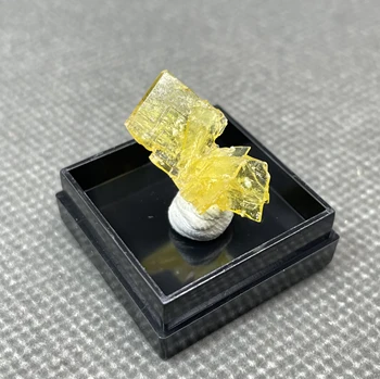 НОВИНКА! 100% Натуральный редкий минерал вульфенит, образцы кварцевых камней и кристаллов, Целебный кристалл + размер коробки 2,6 см