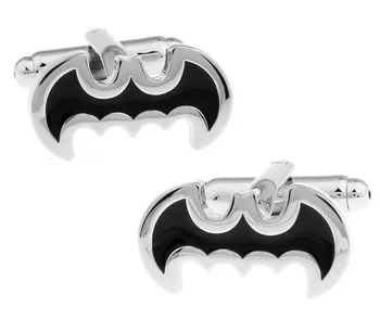 Мужские подарочные запонки Batmen Оптом и в розницу Черный цвет, медь, материал, новинка, дизайн супергероев