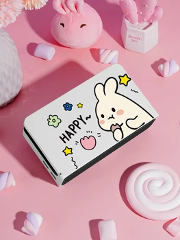 Милый Кролик Защитный Чехол Для Зарядной Док-Станции Nintendo Switch Декоративная Сменная Передняя Панель Чехол Аксессуары