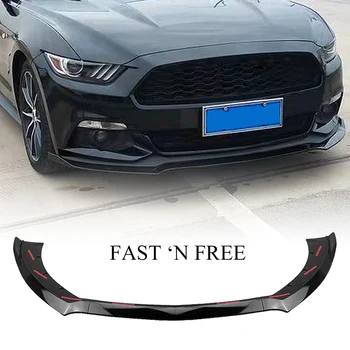 Автомобильный передний бампер, спойлер, защитная пластина для губ, Разветвитель для нижней части кузова для Ford Mustang GT 2015-2017