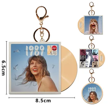 Брелок для компакт-диска с альбомом певицы Тейлор Свифт, Модный брелок для альбома Swift 1989, периферийный кулон для поклонников, 1989, периферийные украшения со звездами