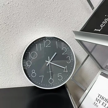 Креативная Гостиная Офис Минималистичные Настенные Часы Стекло Reloj Cocina Металлический Настенный Декор Настенные Часы Черный Современный Тихий Арт Металл C